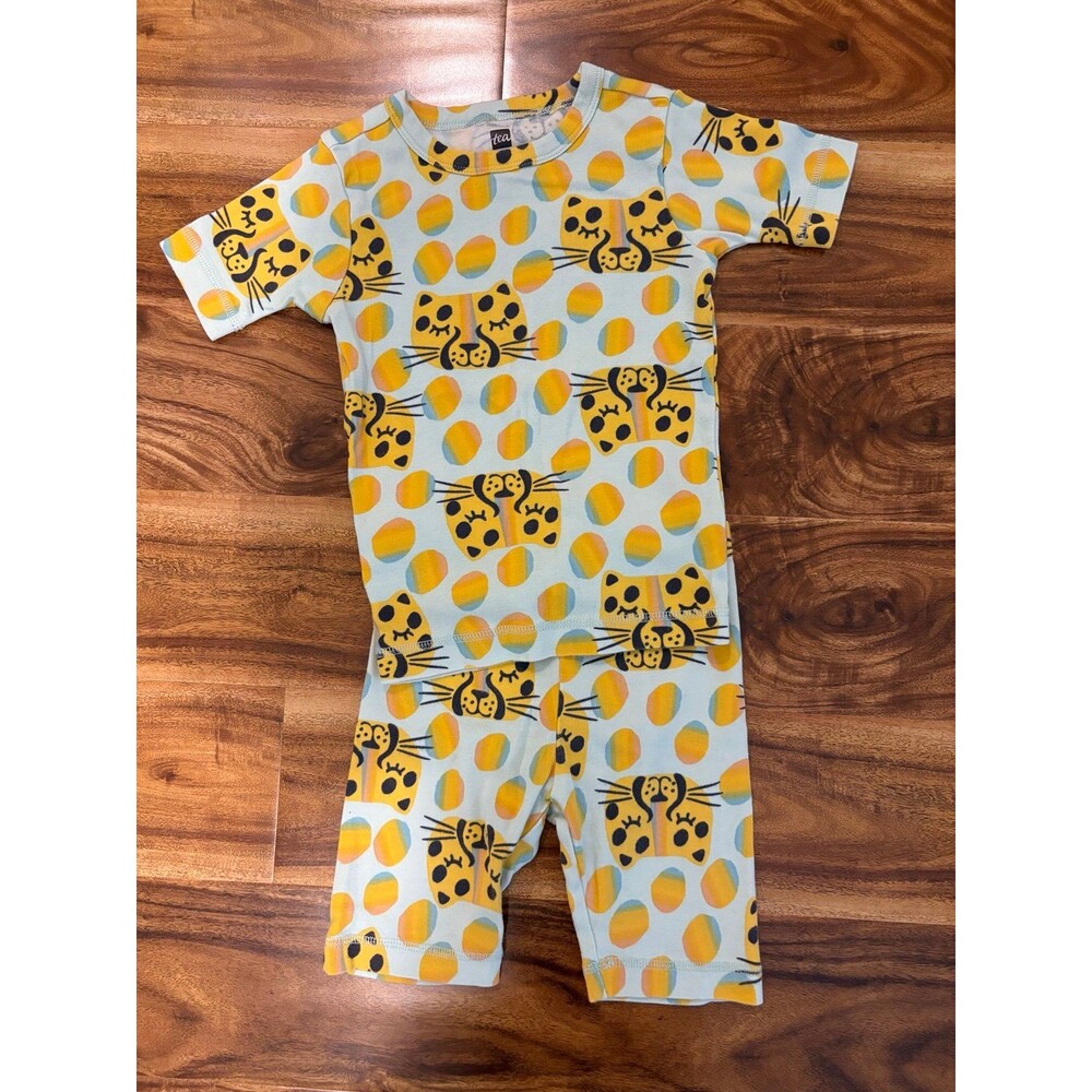 Tea Collection Short Pajamas, Rainbow Cheetah print, Size 5T